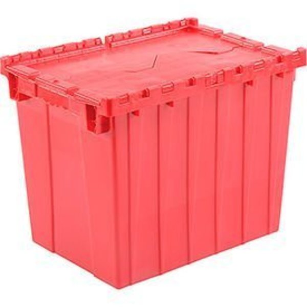 Monoflo International Global Industrial„¢ Plastic Attached Lid Shipping & Storage Container 21-7/8x15-1/4x17-1/4 Red DC-2115-17RED